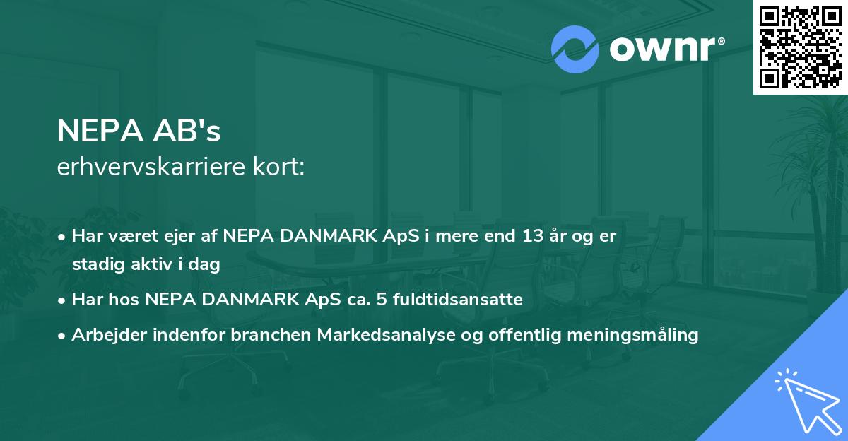 NEPA AB's erhvervskarriere kort