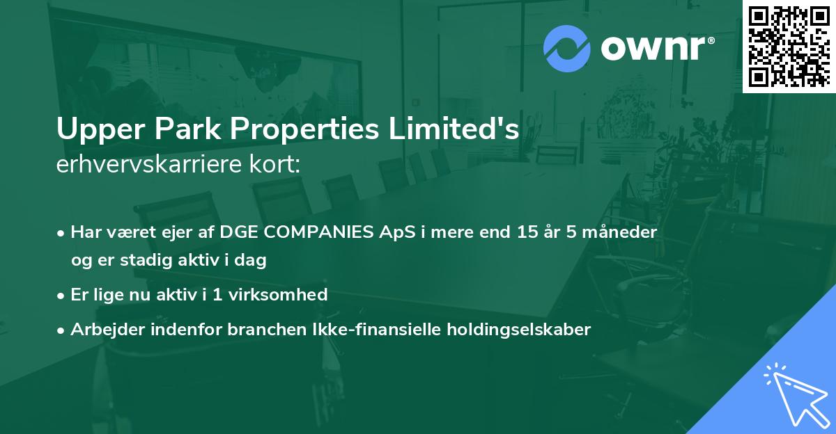 Upper Park Properties Limited's erhvervskarriere kort
