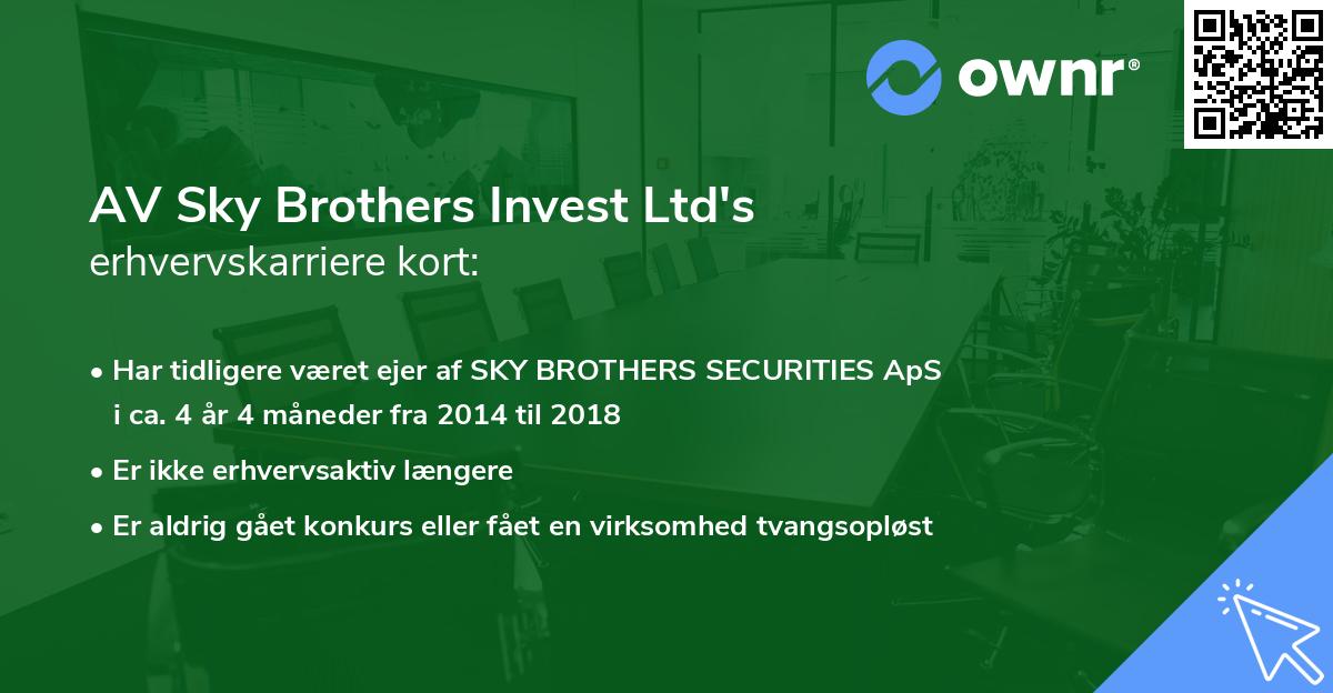 AV Sky Brothers Invest Ltd's erhvervskarriere kort