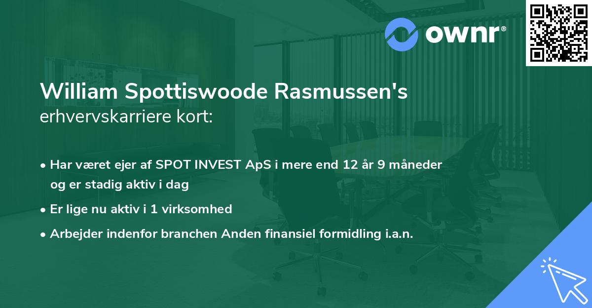 William Spottiswoode Rasmussen's erhvervskarriere kort