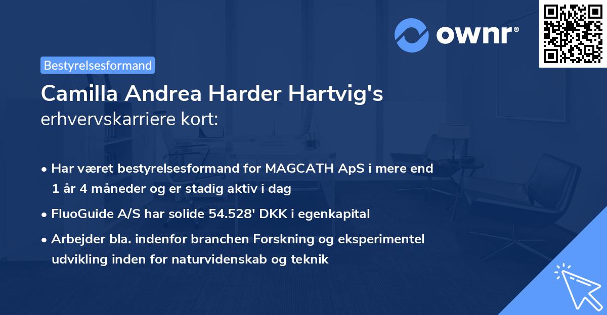 Camilla Andrea Harder Hartvig's erhvervskarriere kort