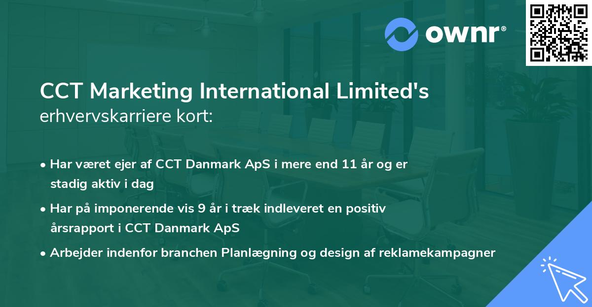 CCT Marketing International Limited's erhvervskarriere kort