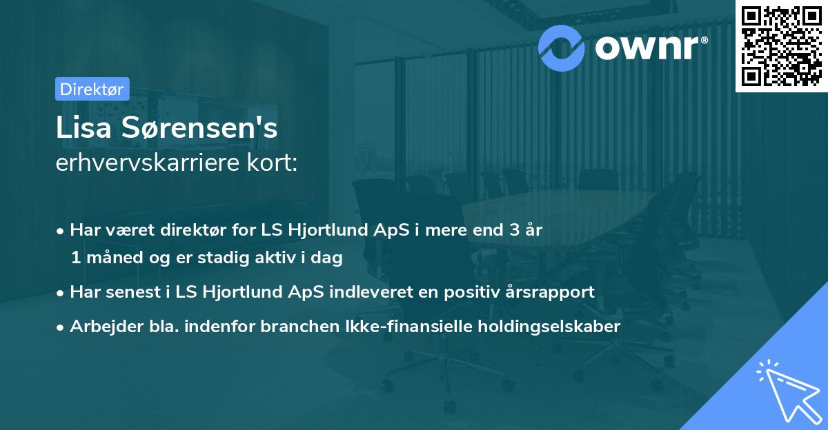 Lisa Sørensen's erhvervskarriere kort