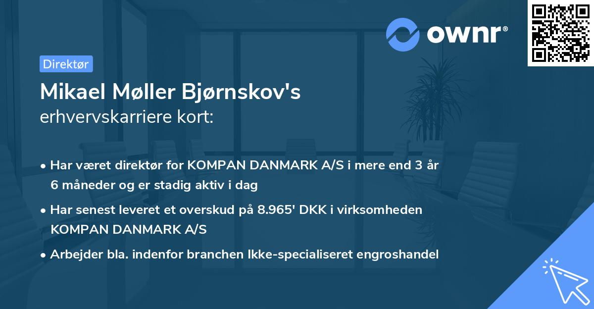 Mikael Møller Bjørnskov's erhvervskarriere kort