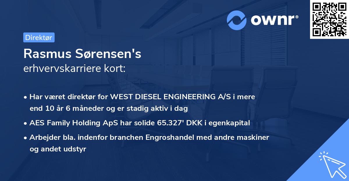 Rasmus Sørensen's erhvervskarriere kort