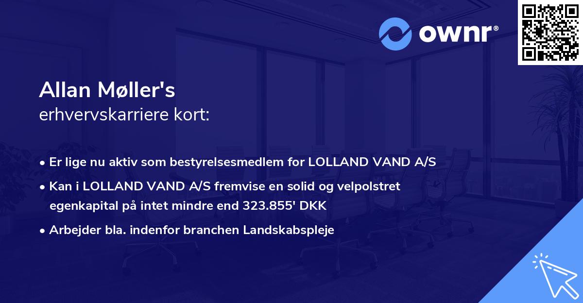 Allan Møller's erhvervskarriere kort
