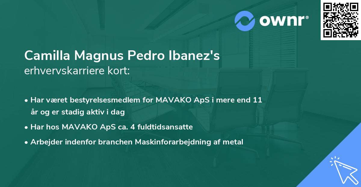 Camilla Magnus Pedro Ibanez's erhvervskarriere kort
