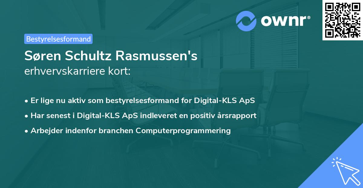 Søren Schultz Rasmussen's erhvervskarriere kort