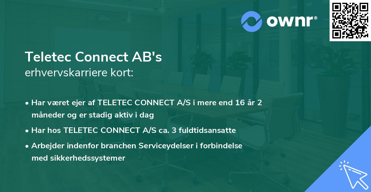 Teletec Connect AB's erhvervskarriere kort