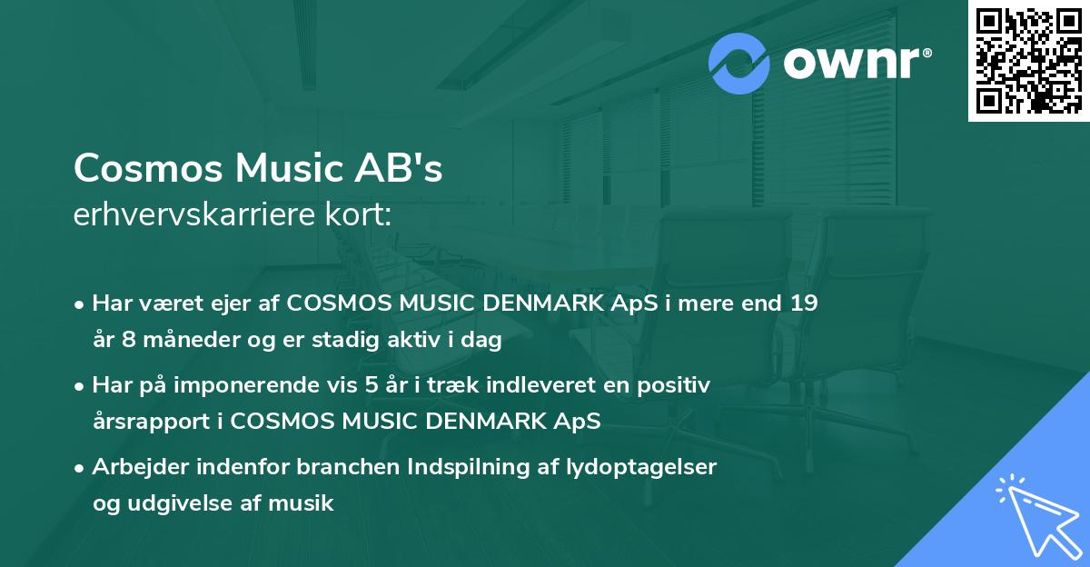 Cosmos Music AB's erhvervskarriere kort