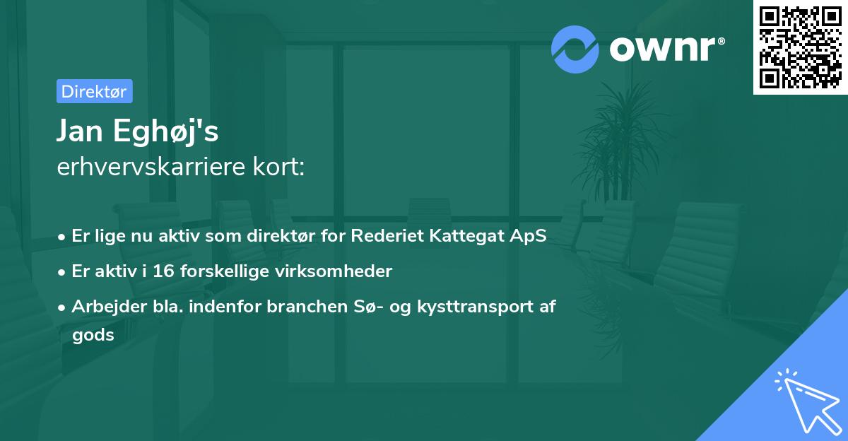 Jan Eghøj's erhvervskarriere kort