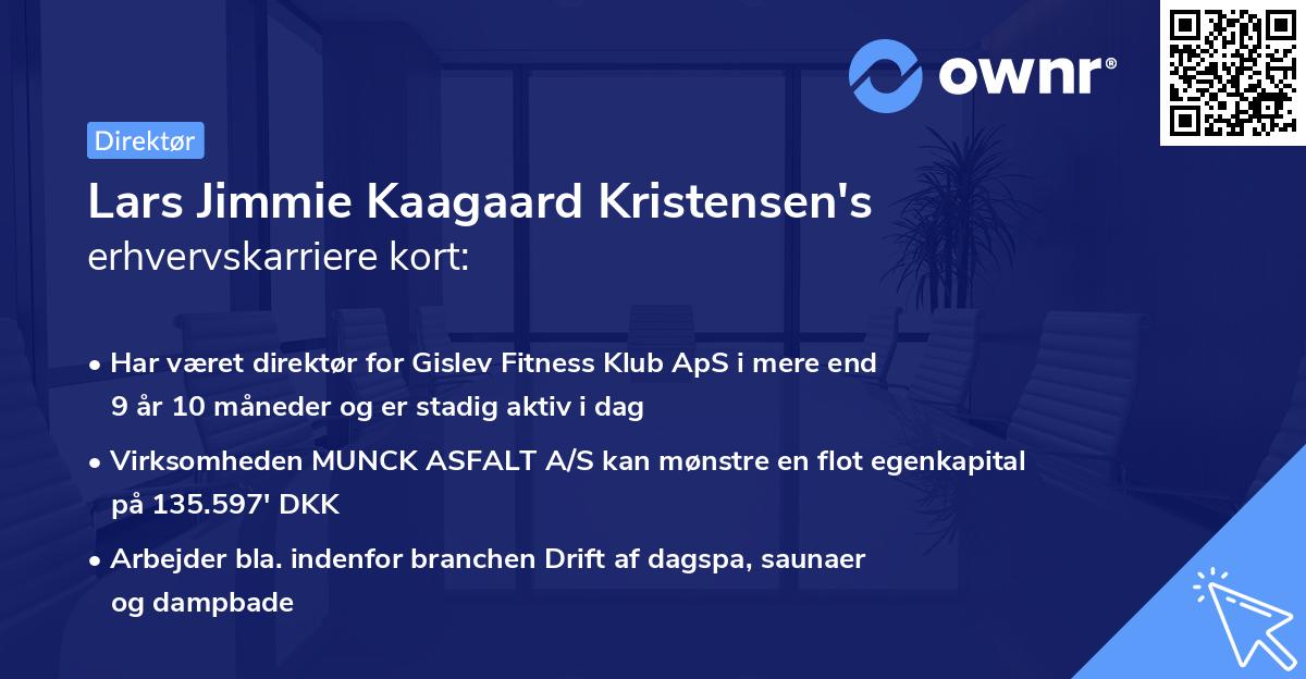 Lars Jimmie Kaagaard Kristensen's erhvervskarriere kort
