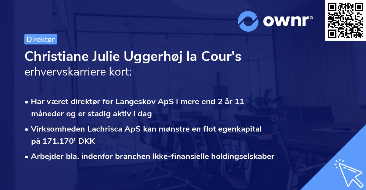 Christiane Julie Uggerhøj la Cour's erhvervskarriere kort