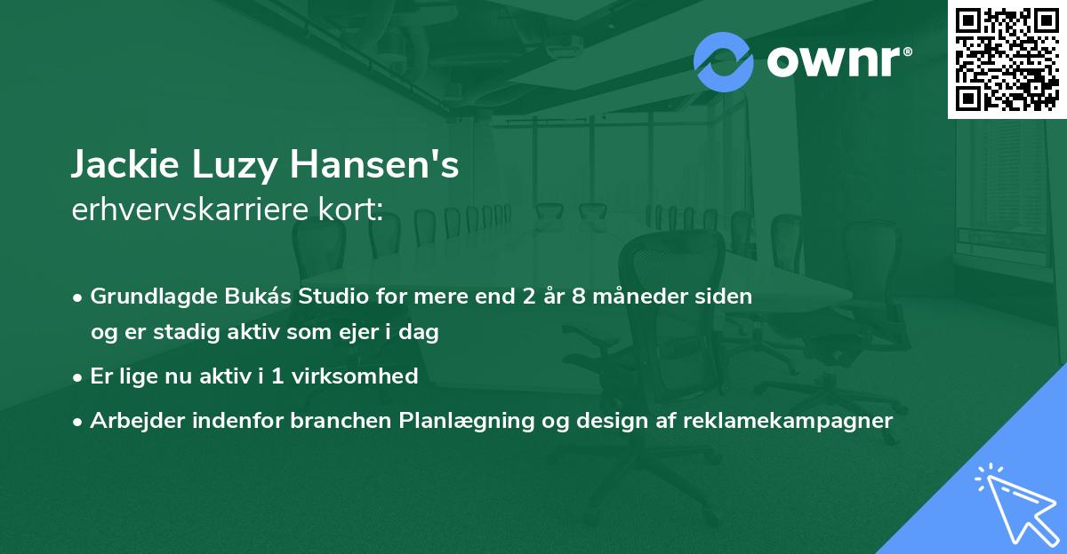 Jackie Luzy Hansen's erhvervskarriere kort