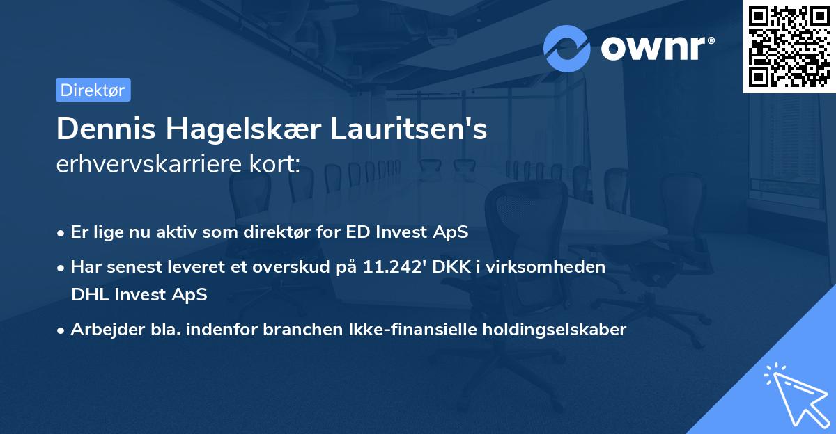 Dennis Hagelskær Lauritsen's erhvervskarriere kort