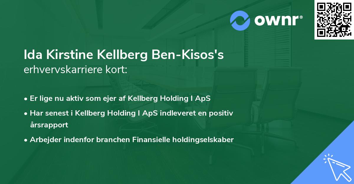 Ida Kirstine Kellberg Ben-Kisos's erhvervskarriere kort