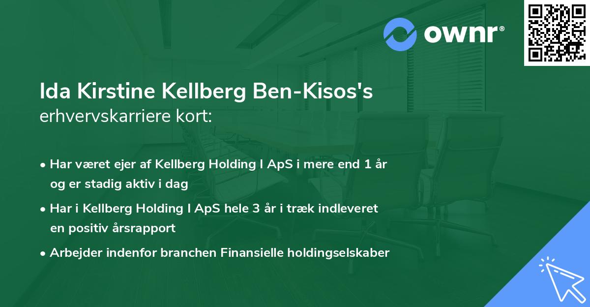Ida Kirstine Kellberg Ben-Kisos's erhvervskarriere kort