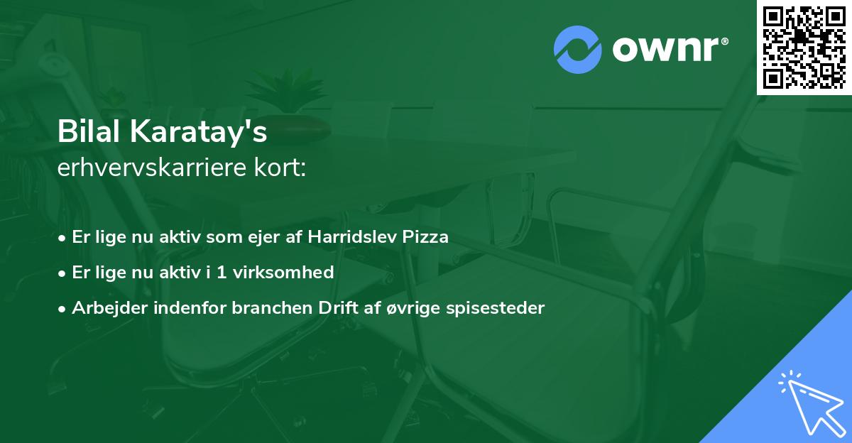 Bilal Karatay's erhvervskarriere kort