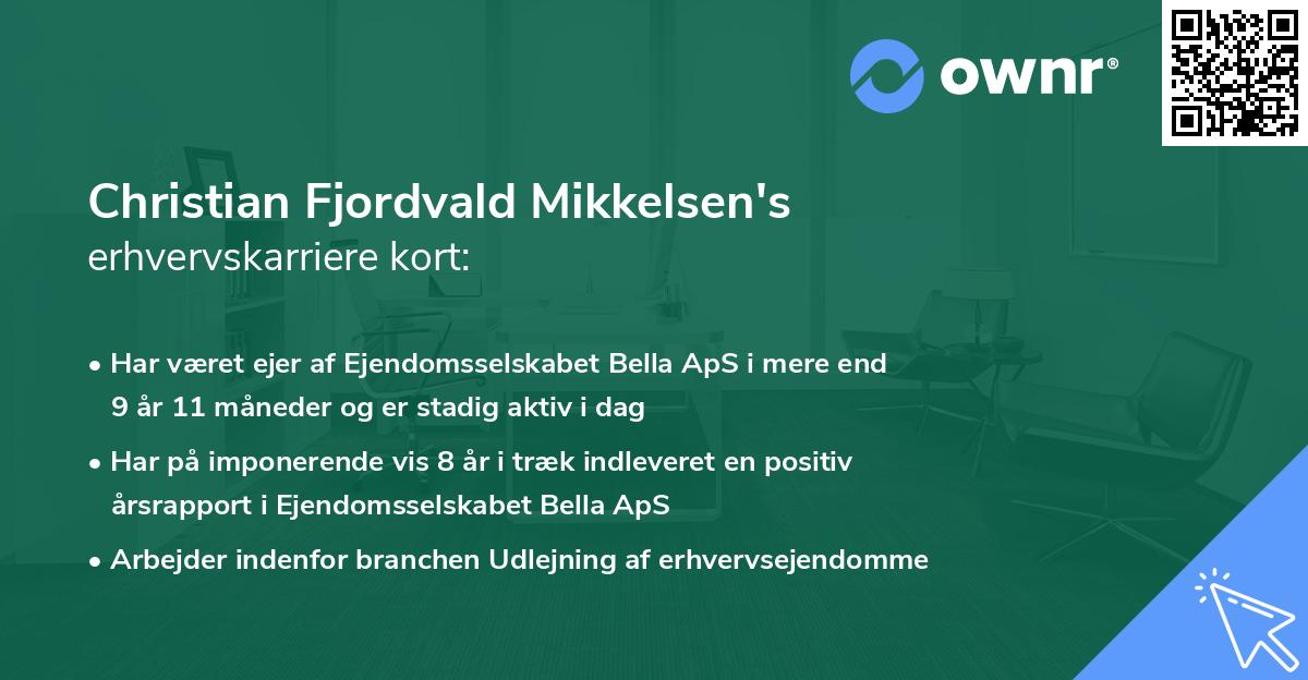 Christian Fjordvald Mikkelsen's erhvervskarriere kort