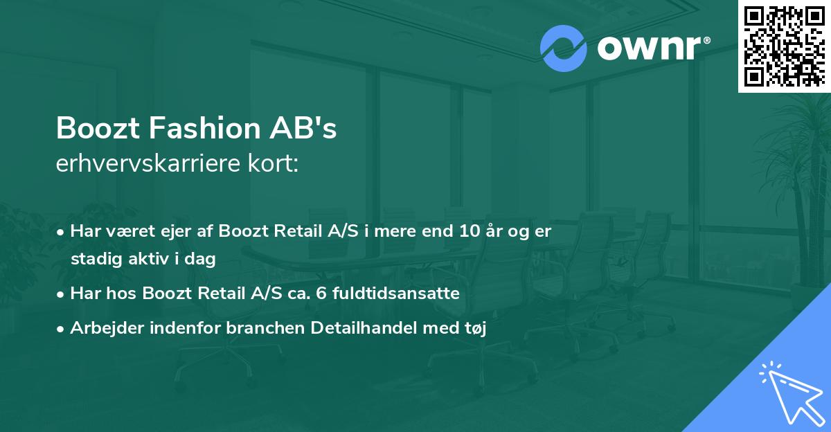 Boozt Fashion AB's erhvervskarriere kort