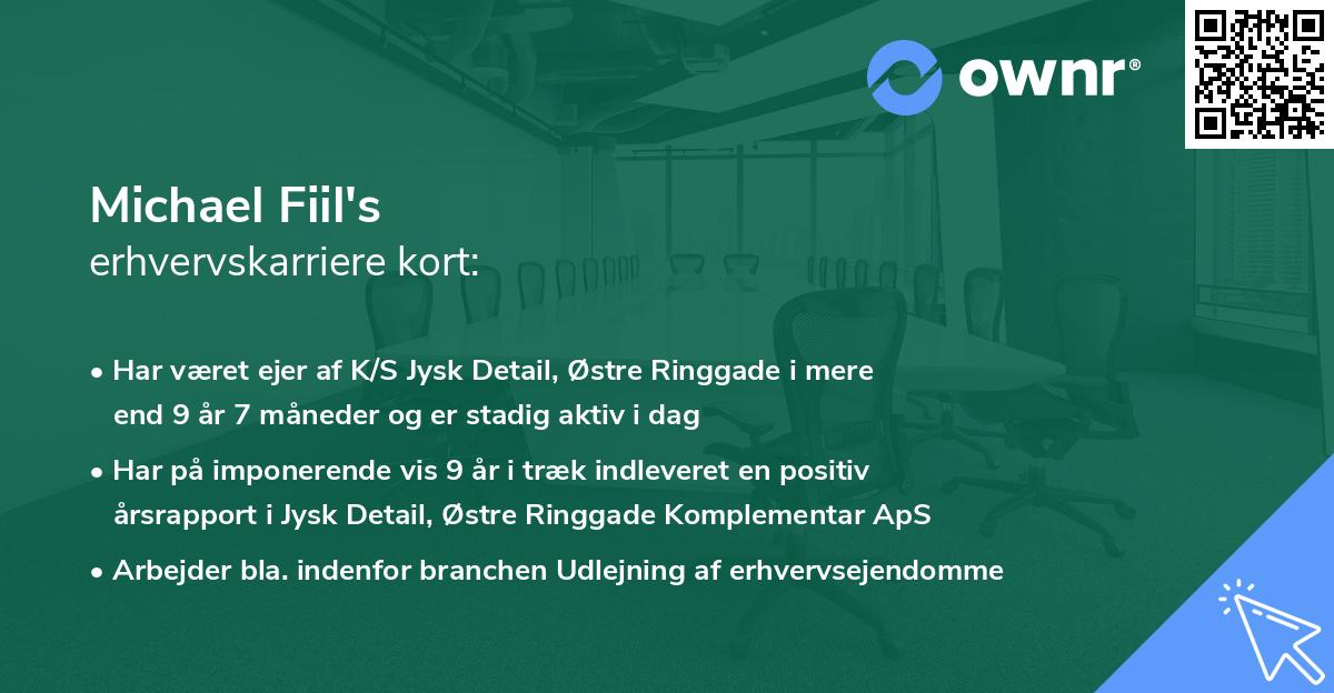 Michael Fiil's erhvervskarriere kort