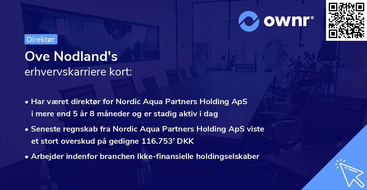Ove Nodland's erhvervskarriere kort