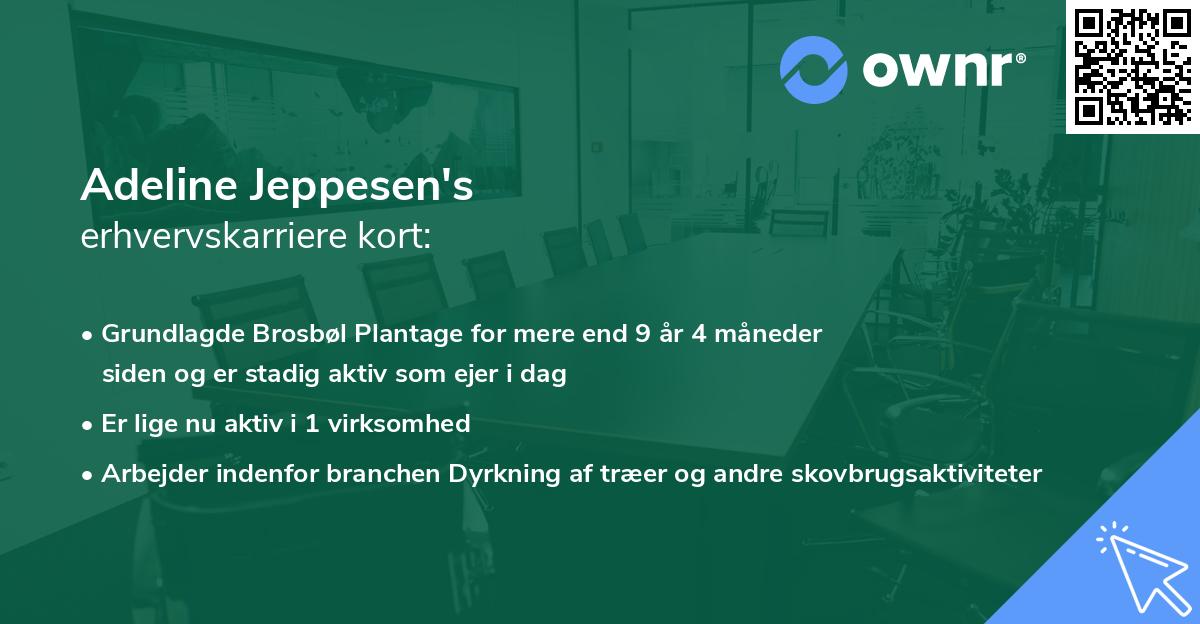 Adeline Jeppesen's erhvervskarriere kort