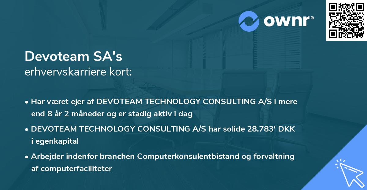 Devoteam SA's erhvervskarriere kort
