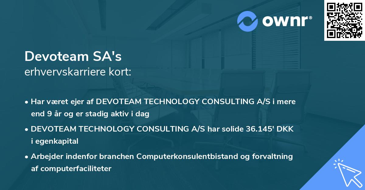 Devoteam SA's erhvervskarriere kort