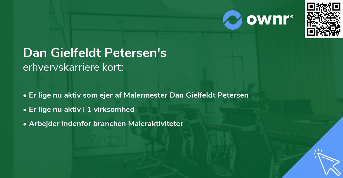 Dan Gielfeldt Petersen's erhvervskarriere kort