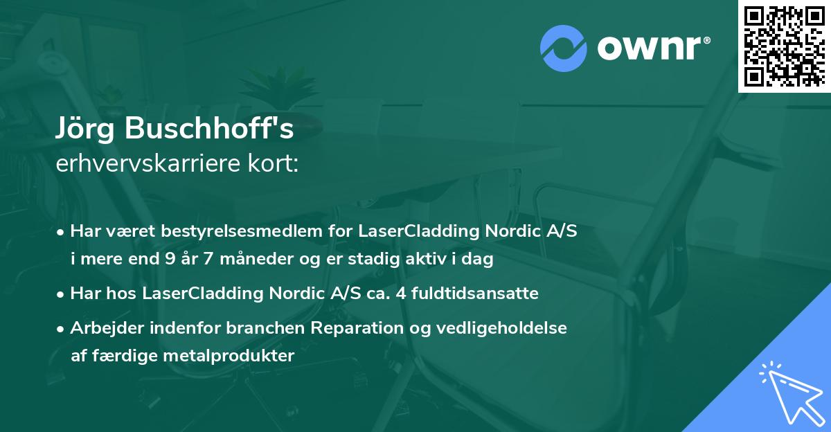 Jörg Buschhoff's erhvervskarriere kort