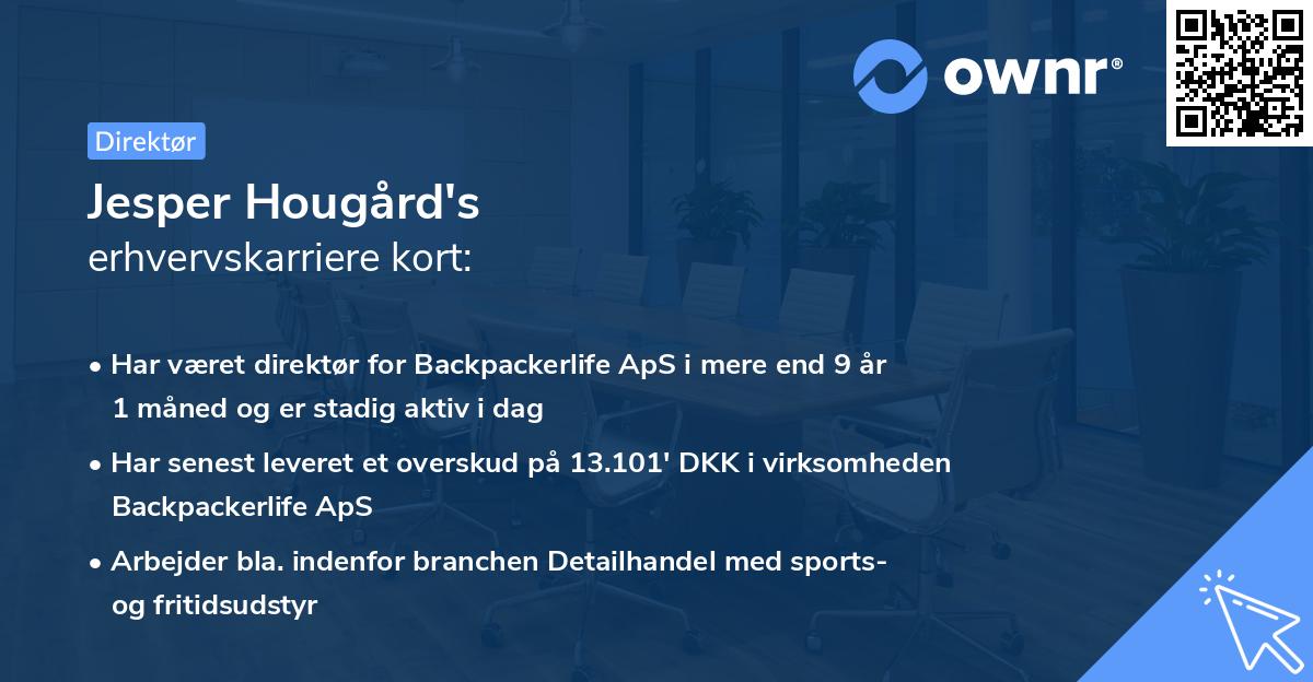 Jesper Hougård's erhvervskarriere kort