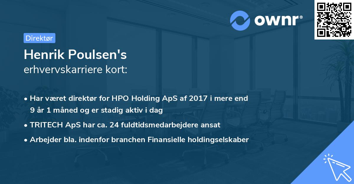 Henrik Poulsen's erhvervskarriere kort