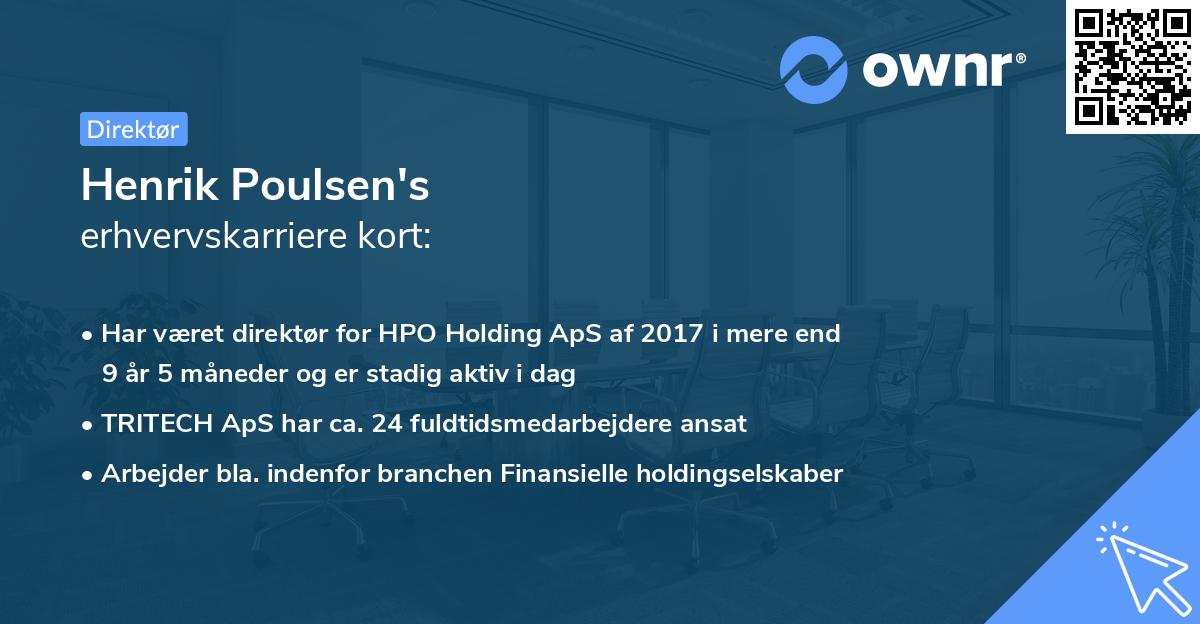 Henrik Poulsen's erhvervskarriere kort