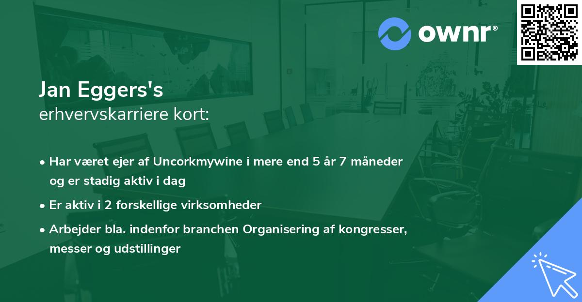 Jan Eggers's erhvervskarriere kort