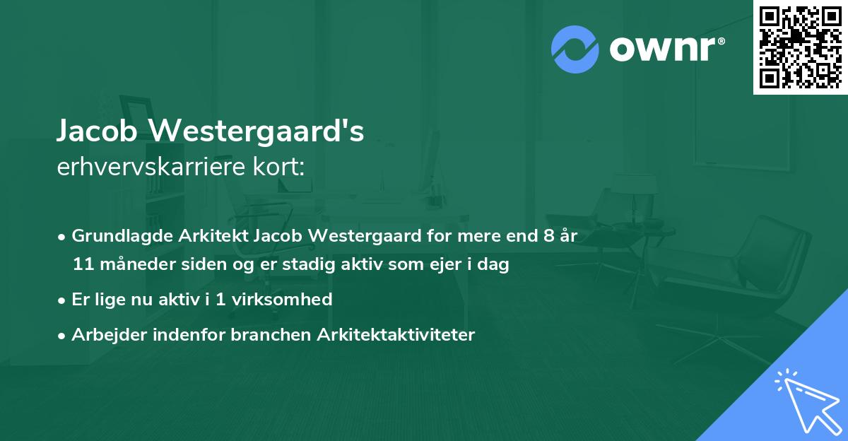 Jacob Westergaard's erhvervskarriere kort