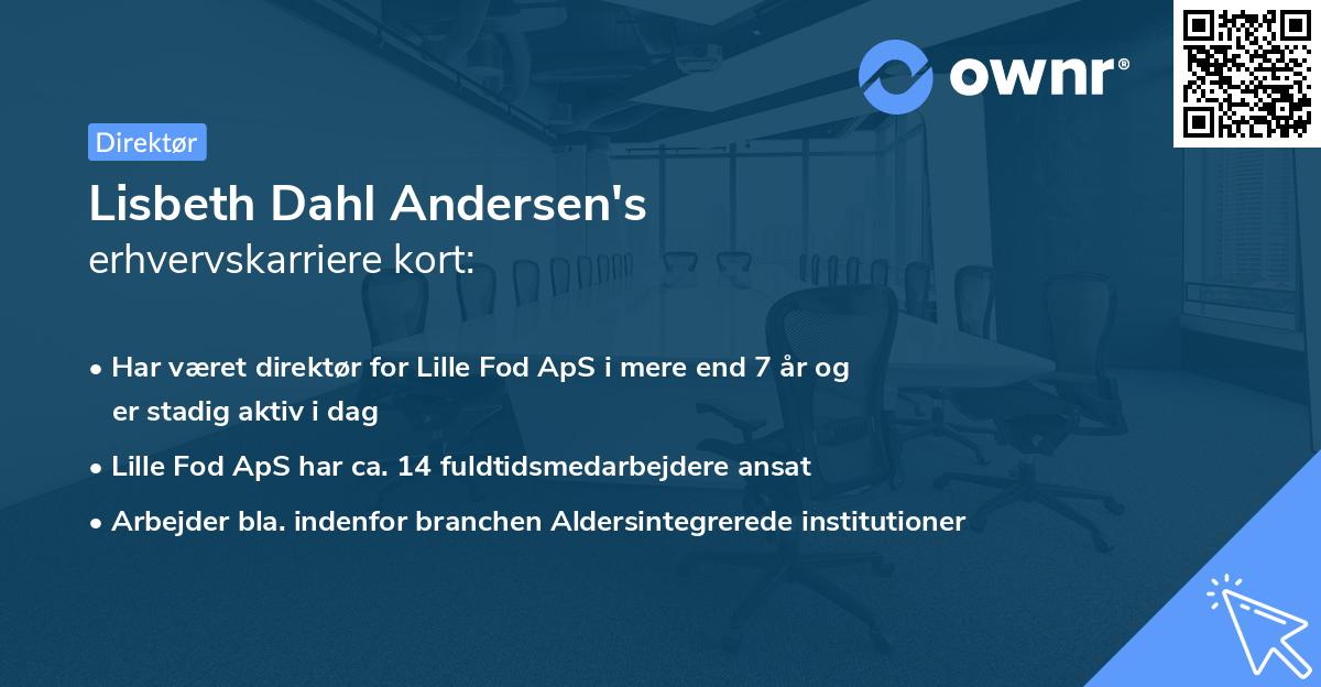 Lisbeth Dahl Andersen's erhvervskarriere kort