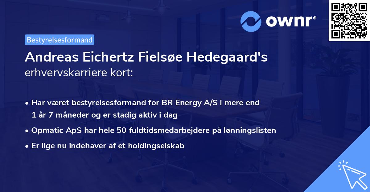 Andreas Eichertz Fielsøe Hedegaard's erhvervskarriere kort