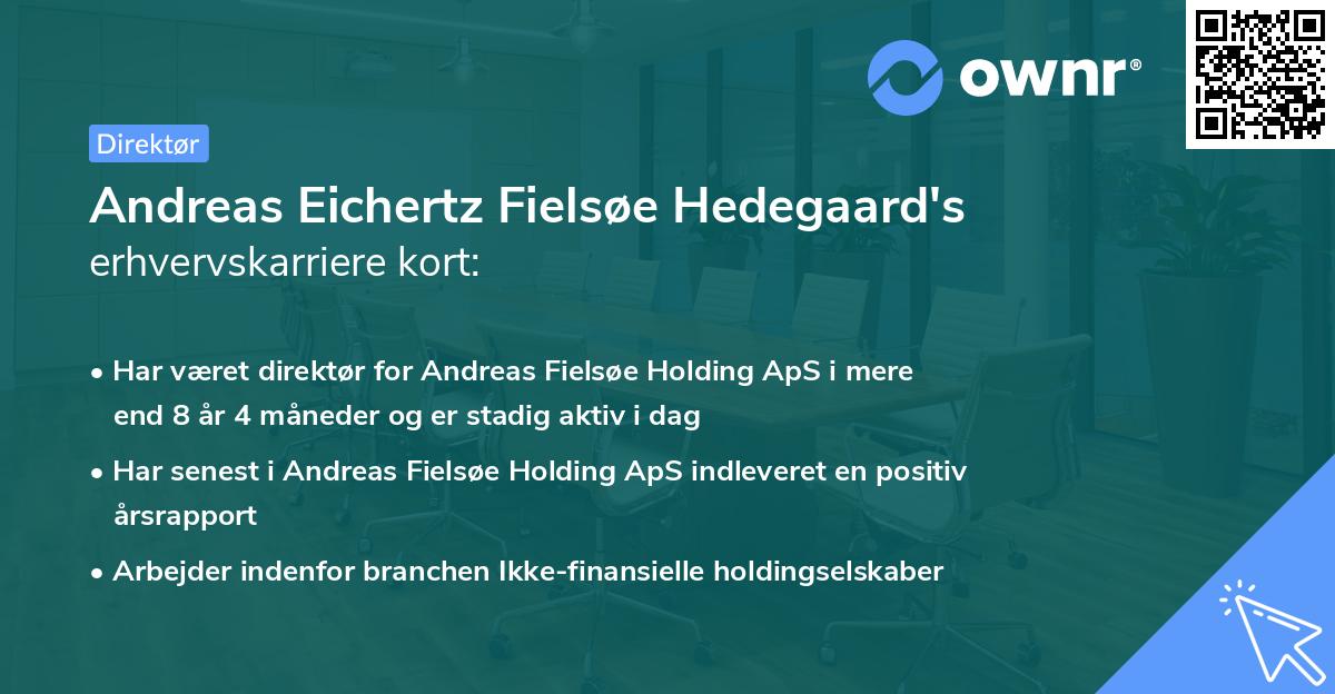 Andreas Eichertz Fielsøe Hedegaard's erhvervskarriere kort