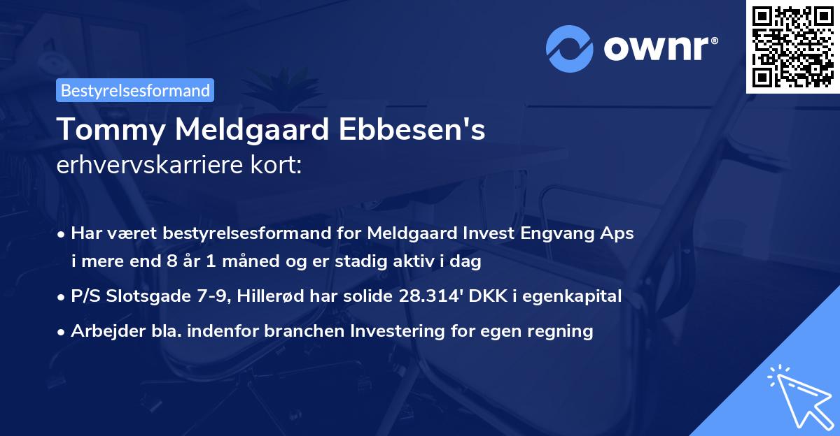 Tommy Meldgaard Ebbesen's erhvervskarriere kort