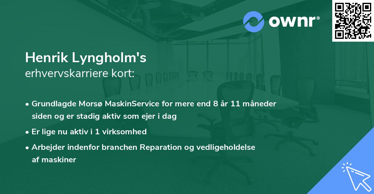 Henrik Lyngholm's erhvervskarriere kort