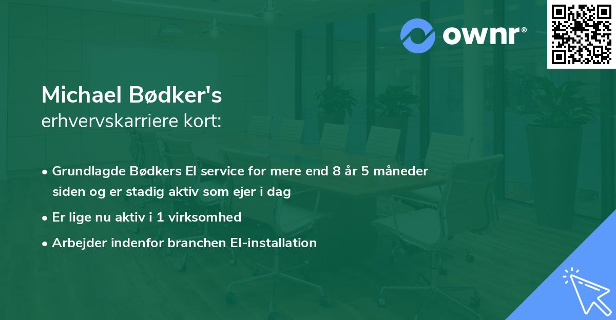 Michael Bødker's erhvervskarriere kort