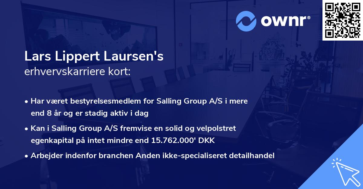 Lars Lippert Laursen's erhvervskarriere kort