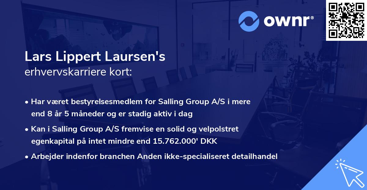Lars Lippert Laursen's erhvervskarriere kort
