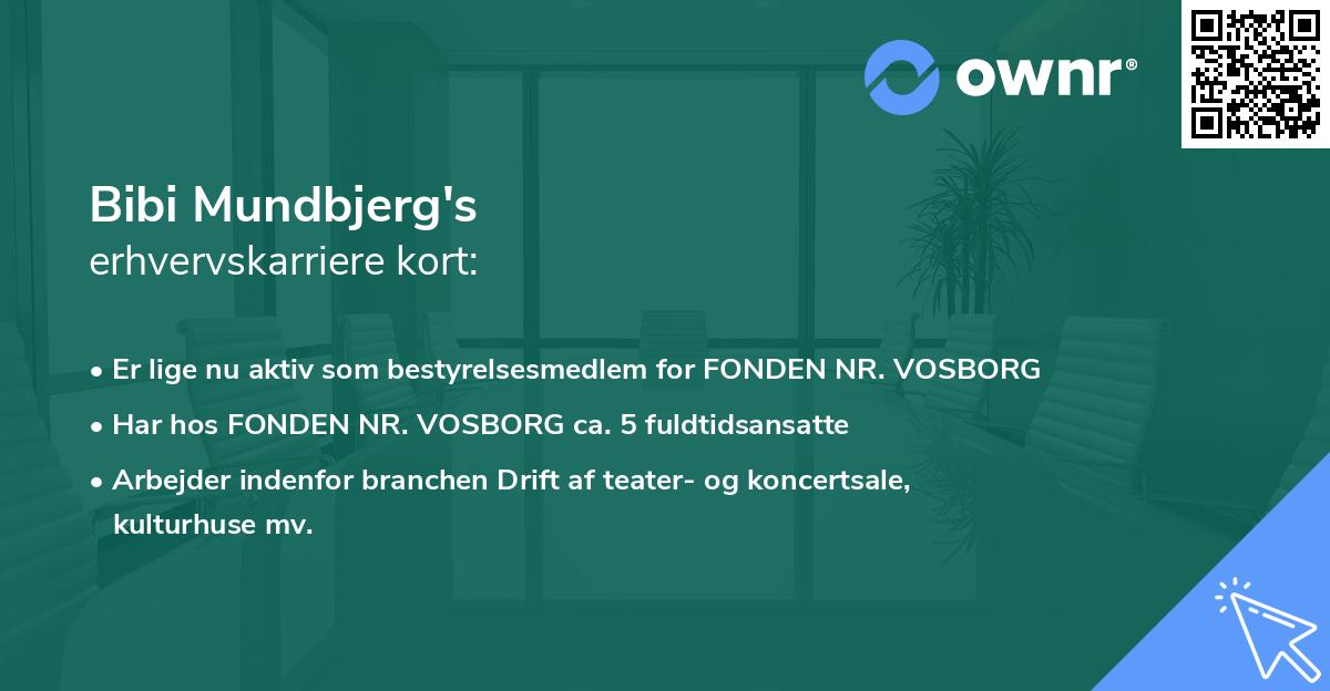 Bibi Mundbjerg's erhvervskarriere kort