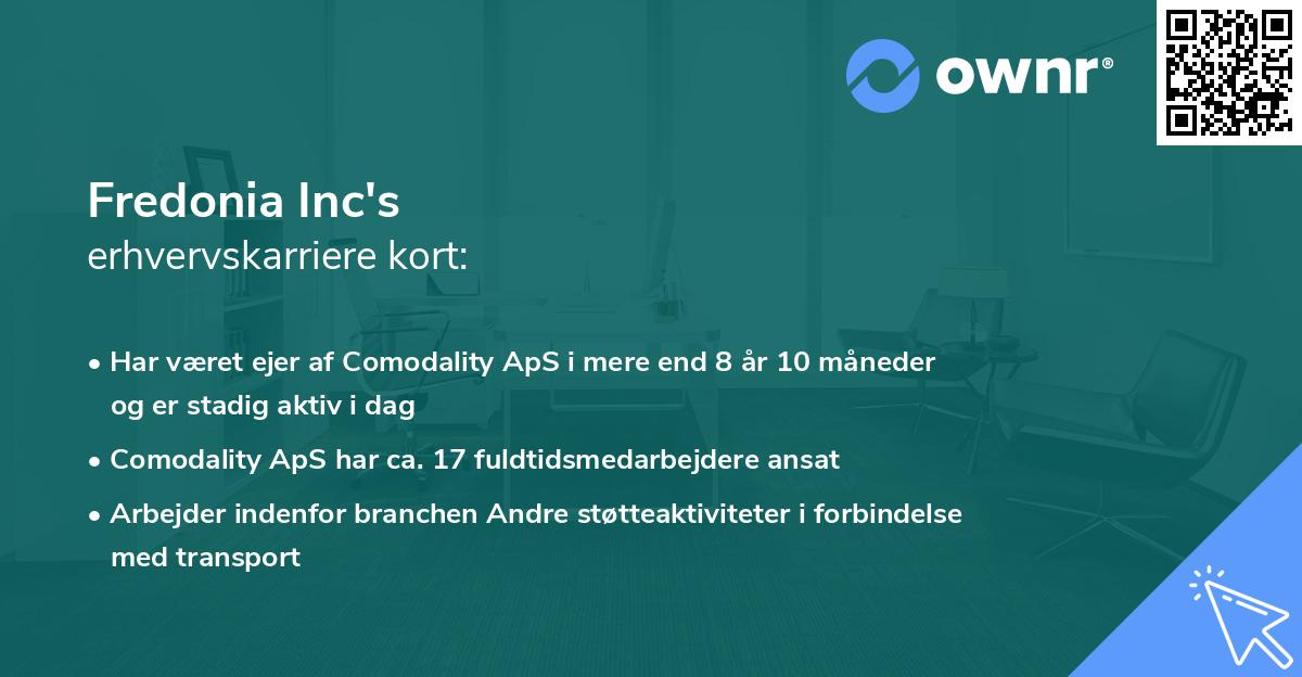 Fredonia Inc's erhvervskarriere kort