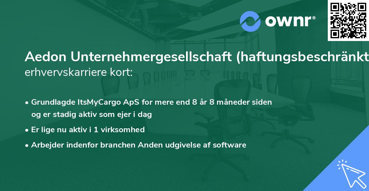 Aedon Unternehmergesellschaft (haftungsbeschränkt)'s erhvervskarriere kort