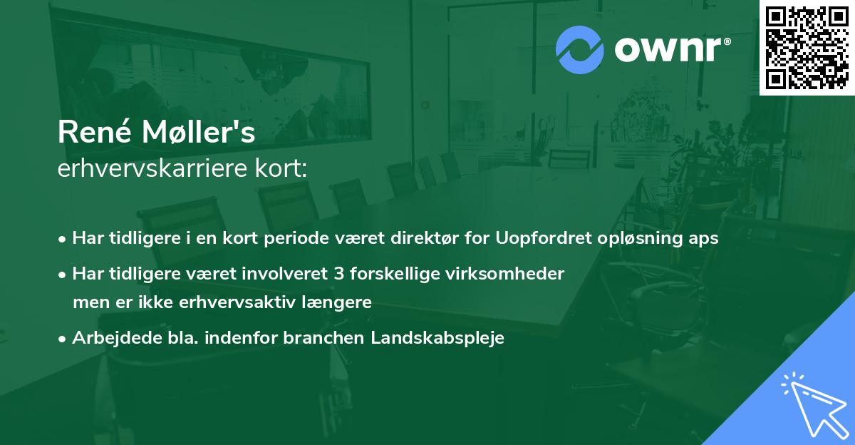 René Møller's erhvervskarriere kort