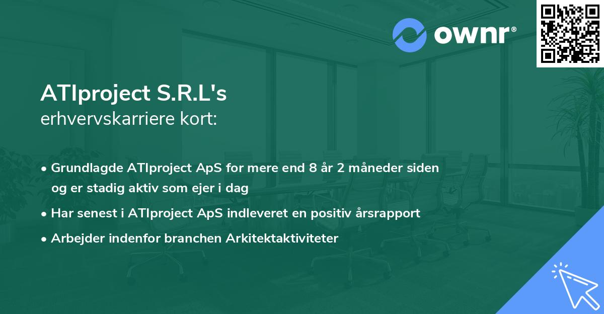ATIproject S.R.L's erhvervskarriere kort