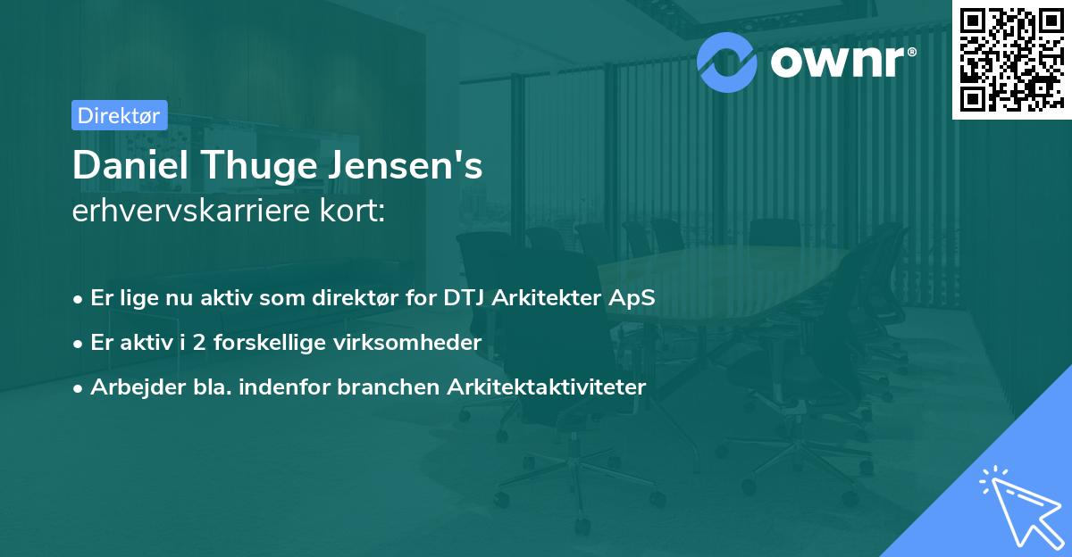 Daniel Thuge Jensen's erhvervskarriere kort